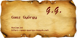 Gasz György névjegykártya