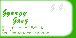 gyorgy gasz business card